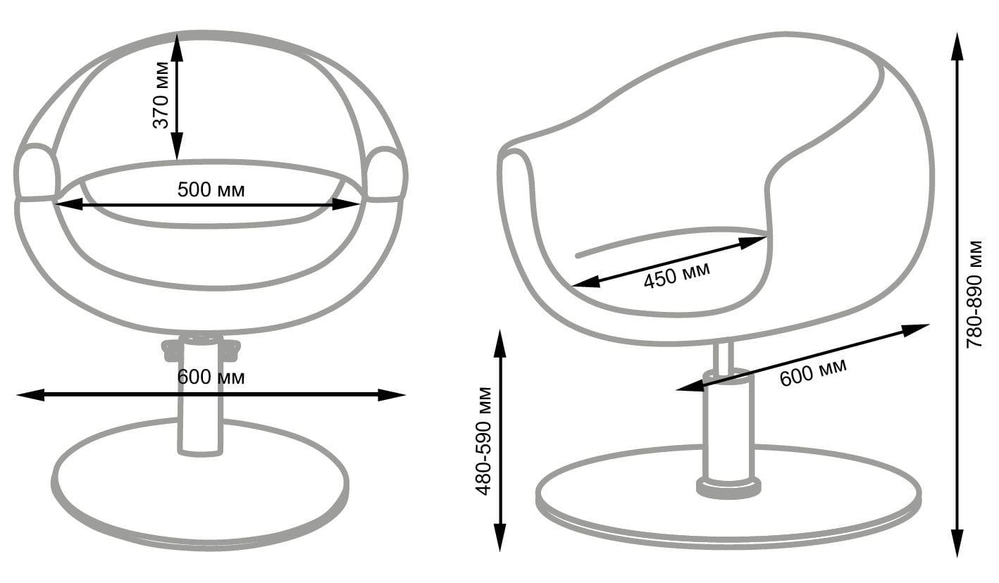 Парикмахерское кресло МД-108 схема