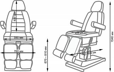 Педикюрное кресло СИРИУС-09, 2 мотора: вид 20