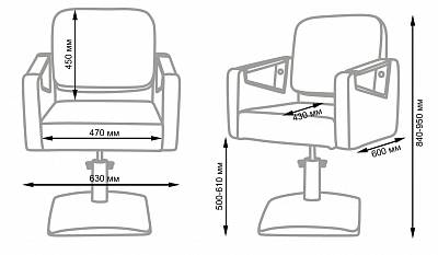 Парикмахерское кресло МД-201 гидравлика: вид 9