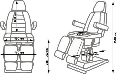 Педикюрное кресло СИРИУС-10, 3 мотора: вид 19